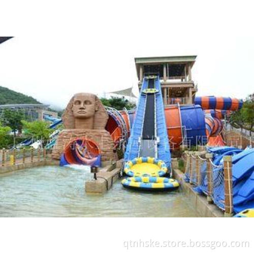 Huge Python Pool Water Slides / 19m Height Amusement Water